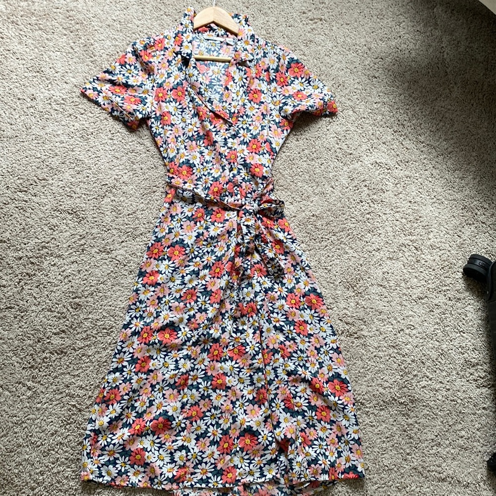 Floral shirt dress